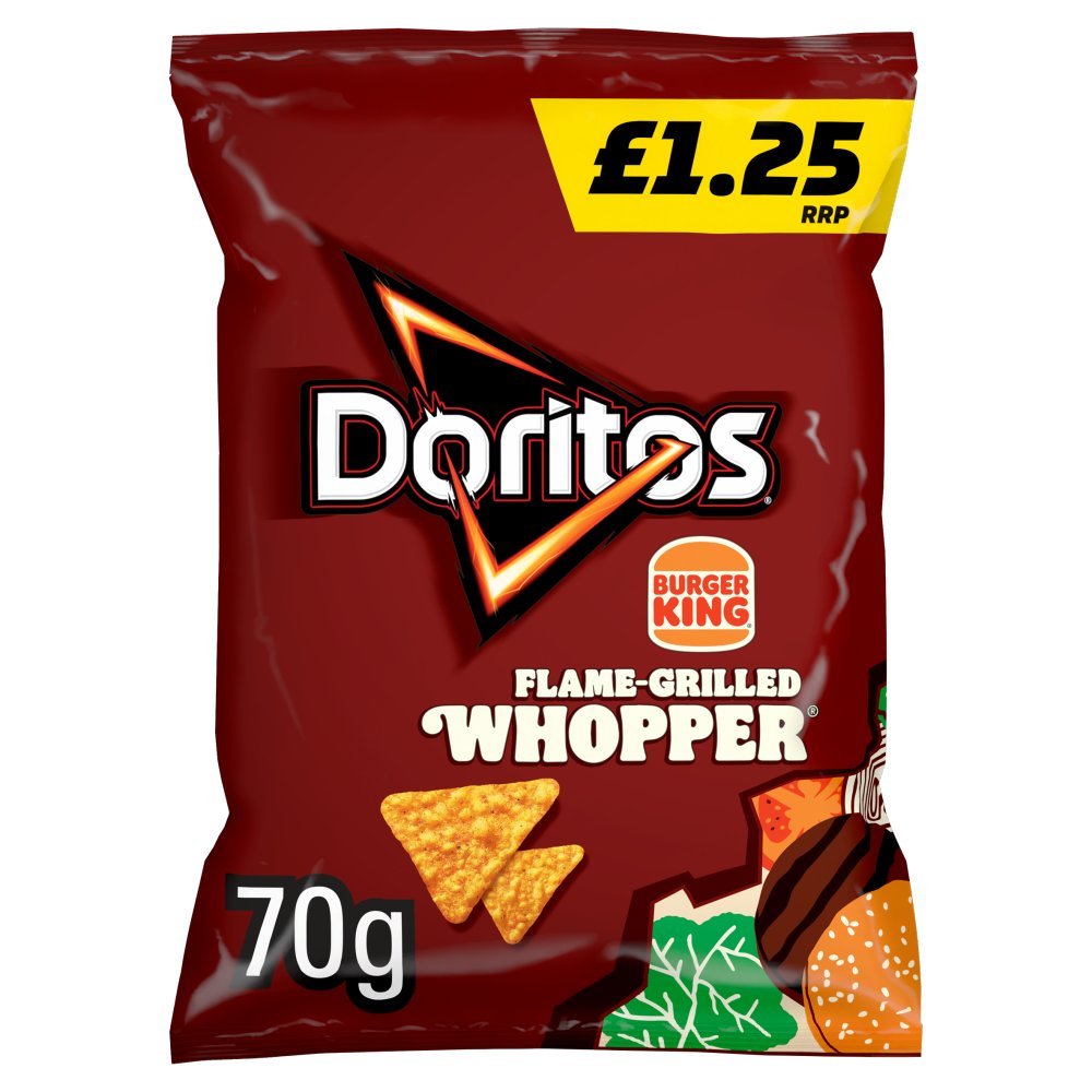 A Sizzling Collaboration: Burger King Flame-Grilled Whopper Meets Doritos Tortilla Chips - Limited Edition - BritishGram.com