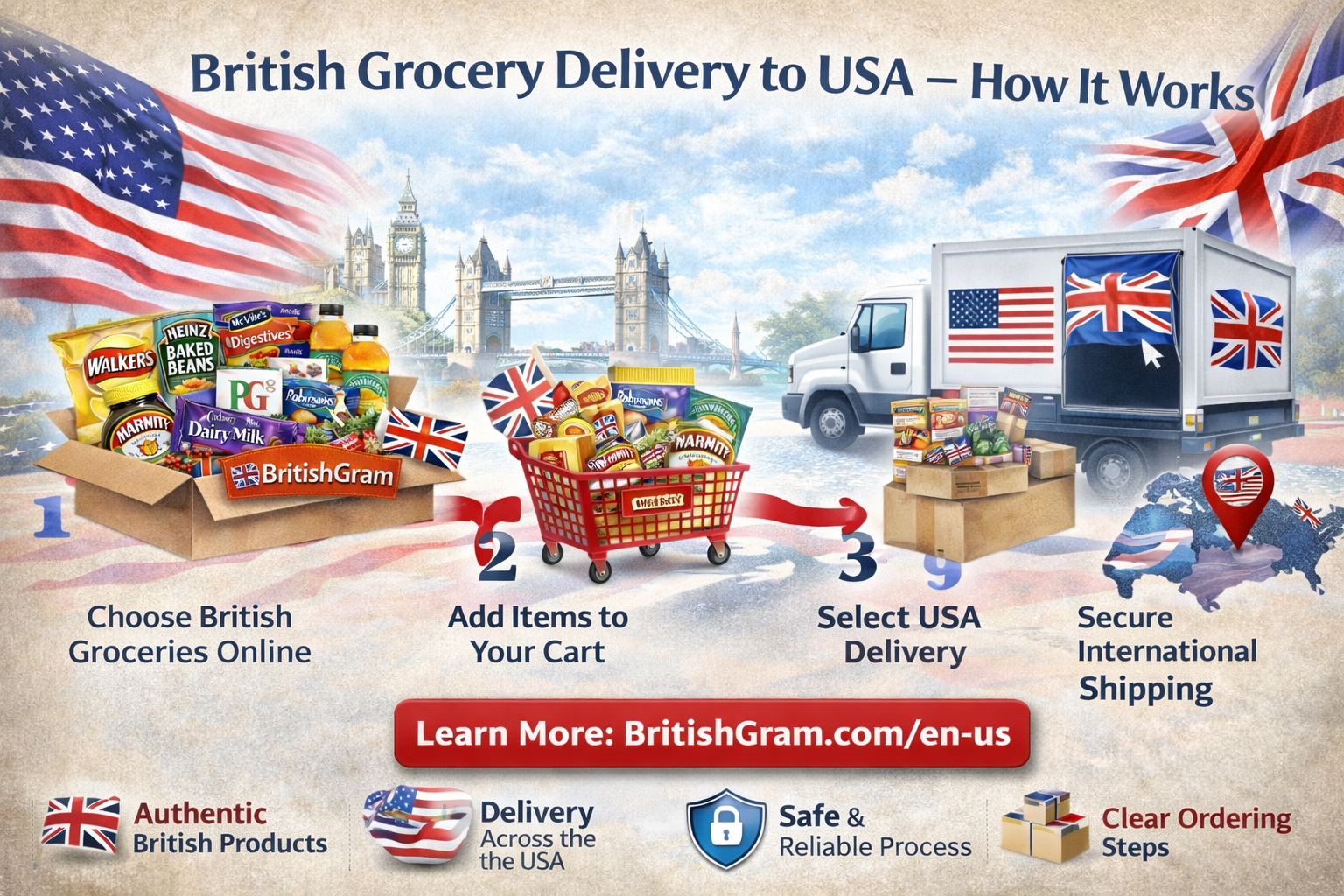 British grocery delivery to USA explained – how BritishGram delivery works