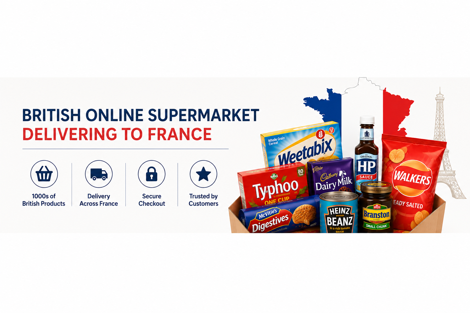 British online supermarket delivering groceries to France