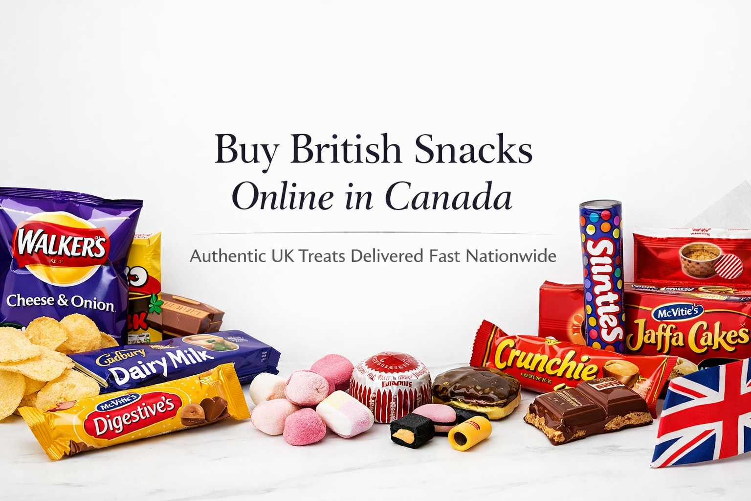 Buy British Snacks Online in Canada – Authentic UK treats including crisps, biscuits, and chocolates delivered nationwide