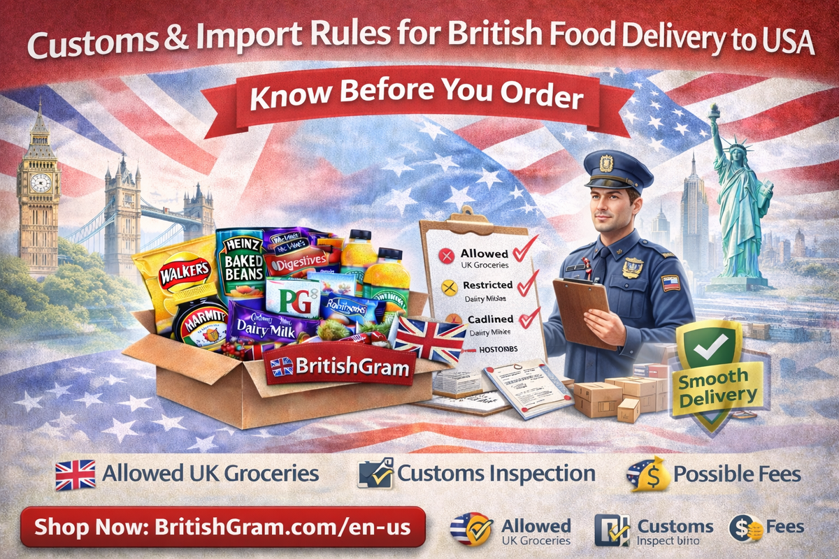 Customs & Import Rules for British Food Delivery to USA — BritishGram.com