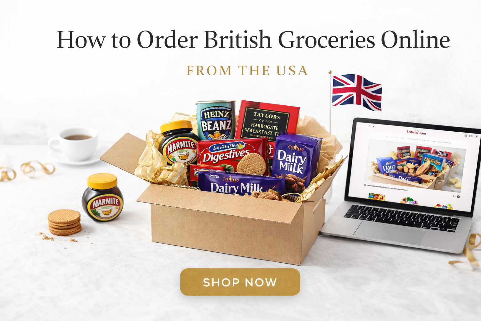 How to order British groceries online from the USA with authentic UK food delivery box