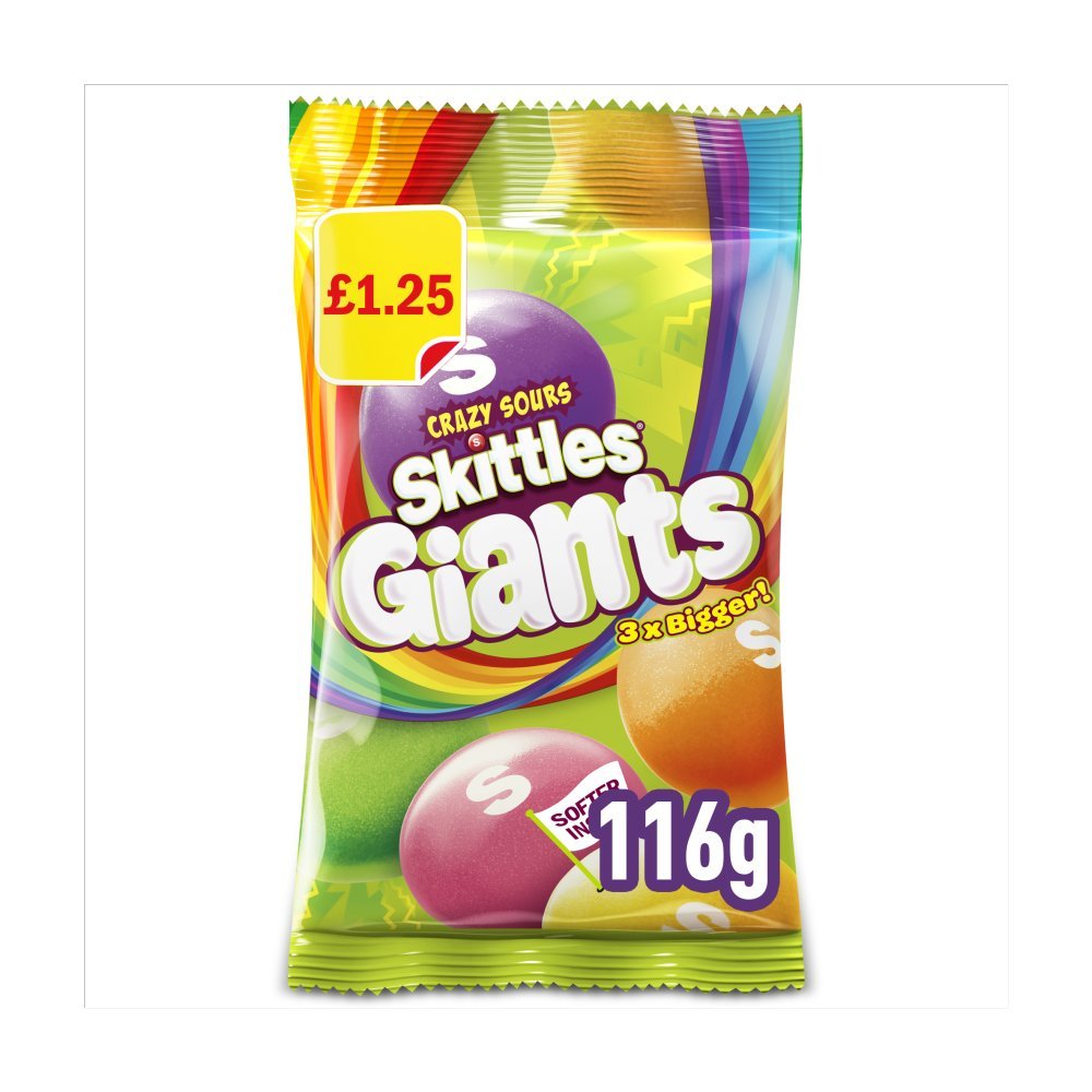 Introducing the Latest Vegan Delight: Skittles Giants Vegan Sour Fruit Flavoured Treat Bag - BritishGram.com
