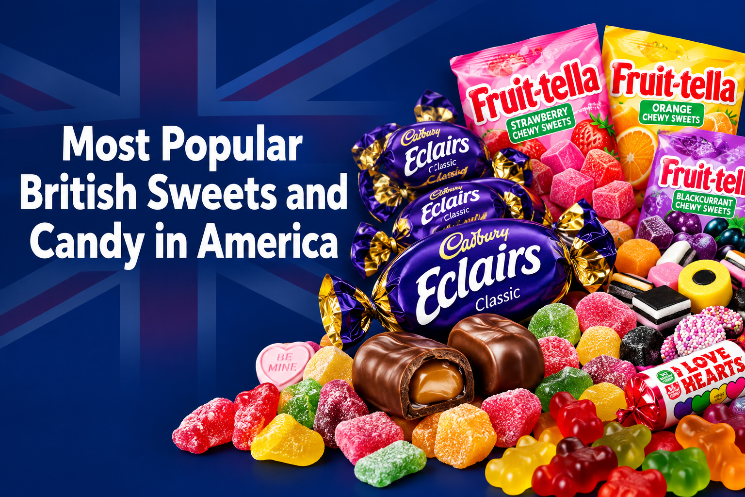 Most Popular British Sweets and Candy in America - Cadbury Eclairs, Fruit-tella and British confectionery delivered to the USA by BritishGram