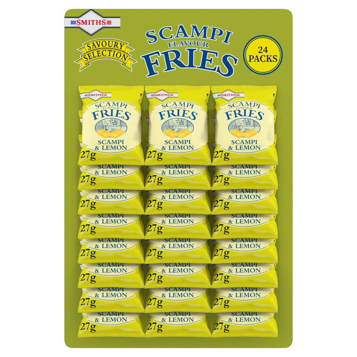 Smiths Scampi Fries Snacks Card, 27g (Pack of 24)