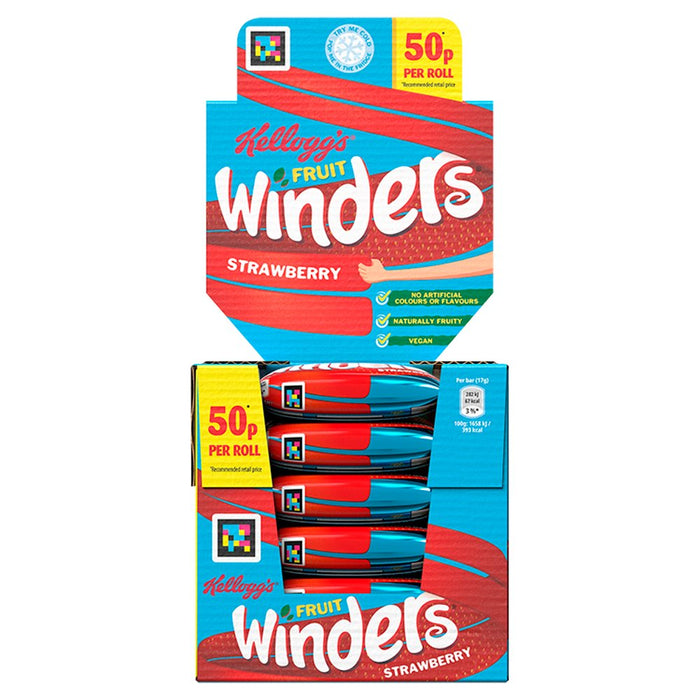 Kellogg's Fruit Winders Strawberry Single Snack 17g (Box of 30)