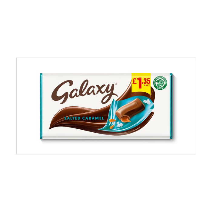 Galaxy Salted Caramel & Milk Chocolate Block Bar PMP 135g (Box of 24)