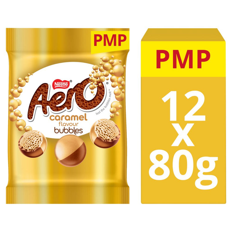 Aero Bubbles Caramel Flavour Chocolate Sharing Bag 80g (Case of 12)
