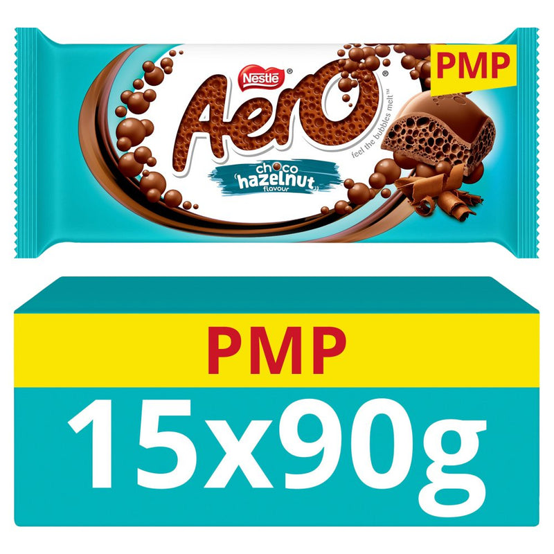 Aero Hazelnut Chocolate Sharing Bar PMP 90g (Case of 15)
