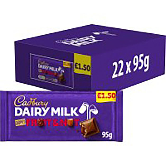 Cadbury Dairy Milk Fruit and Nut Chocolate Bar 95g (Case of 22)