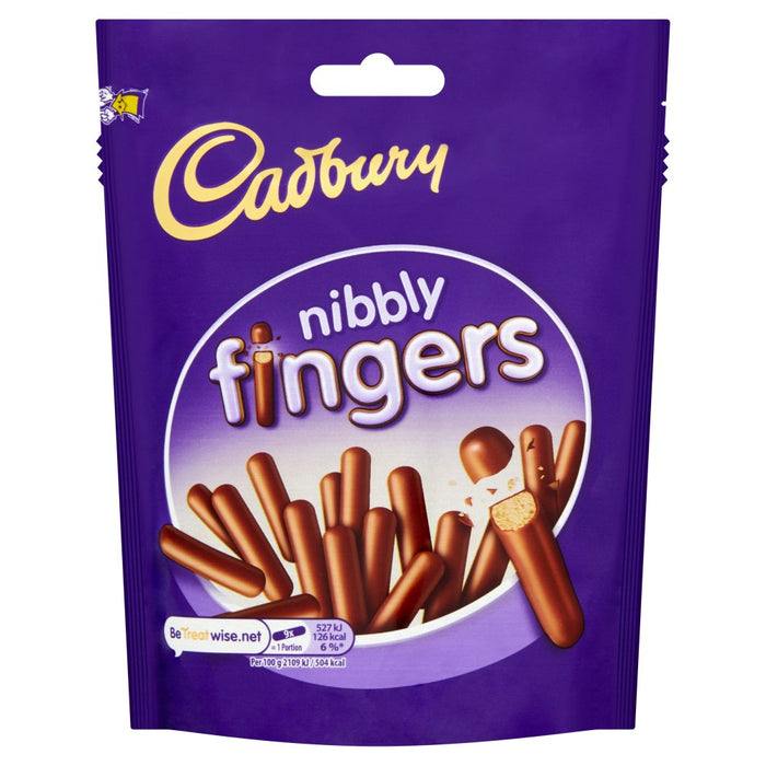 Cadbury Nibbly Chocolate Mini Fingers Biscuits 125g (Case of 8)