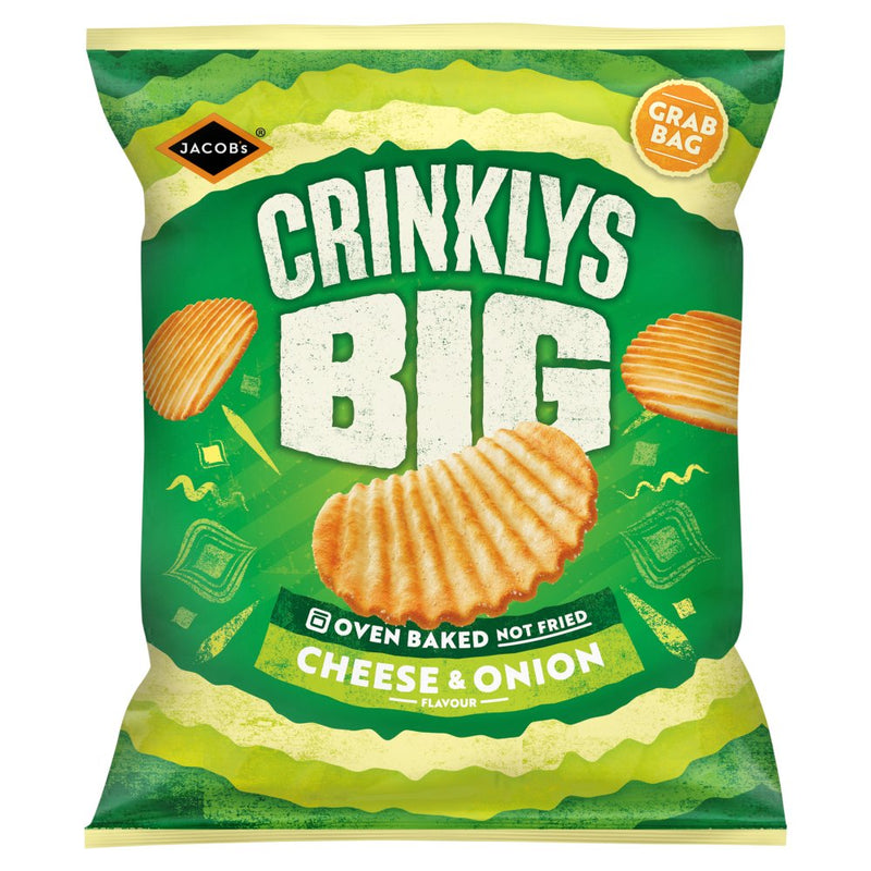 Jacob's Crinklys Big Cheese & Onion Flavour 45g (Box of 30)
