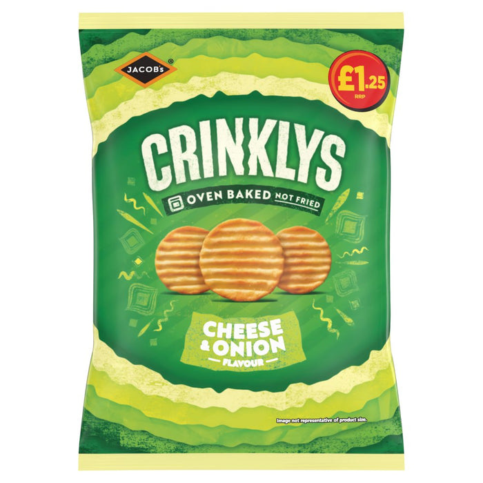 Jacob's Crinklys Cheese & Onion Snacks 90g (Box of 15)