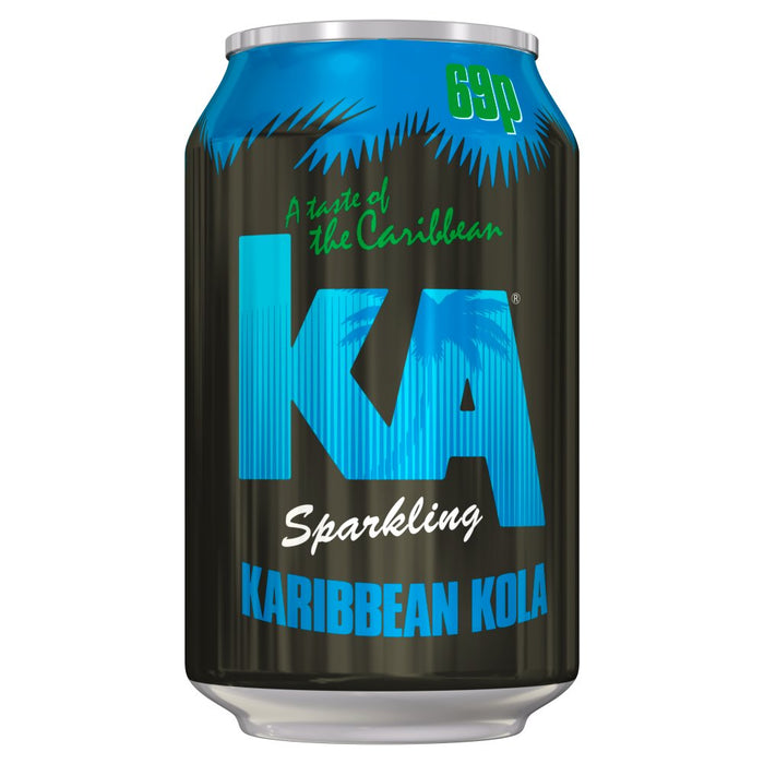 KA Sparkling Karibbeanc Kola can on a white background