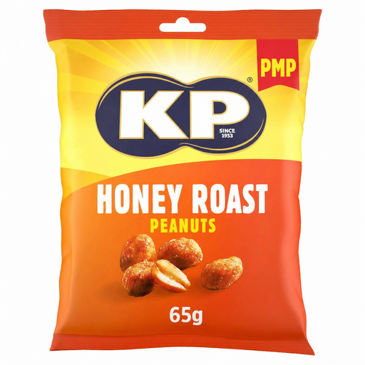 KP Honey Roast Peanuts pack with white background