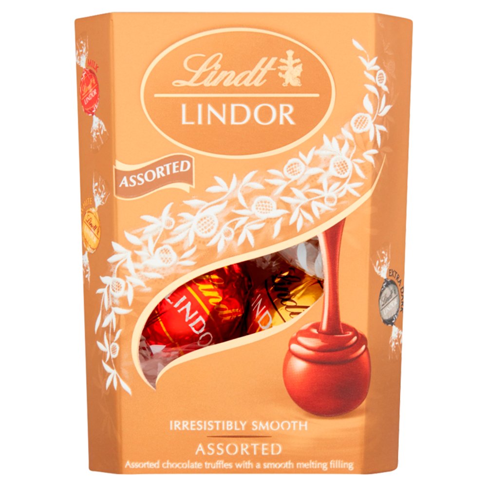 Lindt Lindor Assorted Chocolate Truffles Box 200g Case Of 8