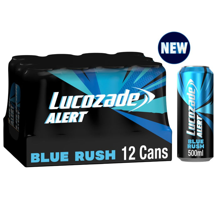 Lucozade Alert Energy Drink Blue Rush PMP 500ml (Case of 12)