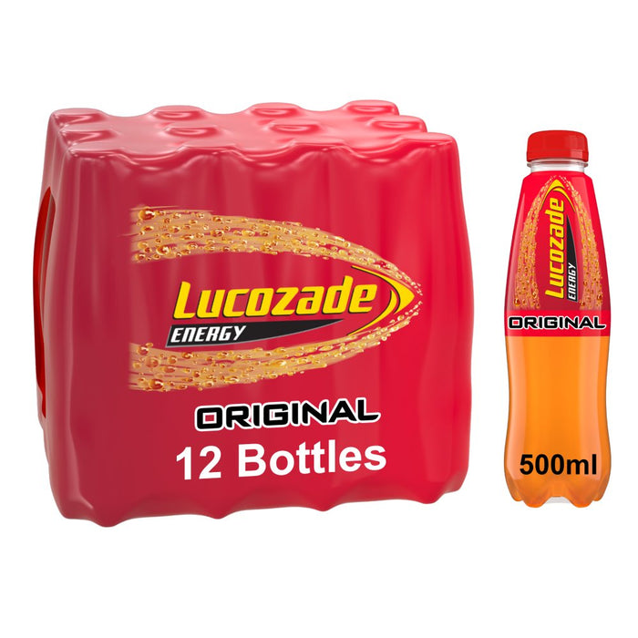 Lucozade Energy Drink Original PMP 500ml (Case of 12)