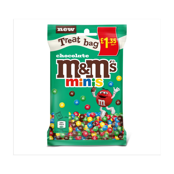 M&M's Minis Bites Milk Chocolate Treat Bag PMP 70g (Box of 16)