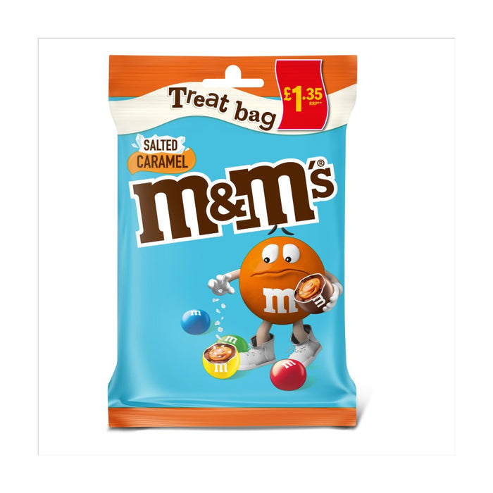 M&M's Salted Caramel Milk Chocolate Treat Bag 70g (Box of 16)