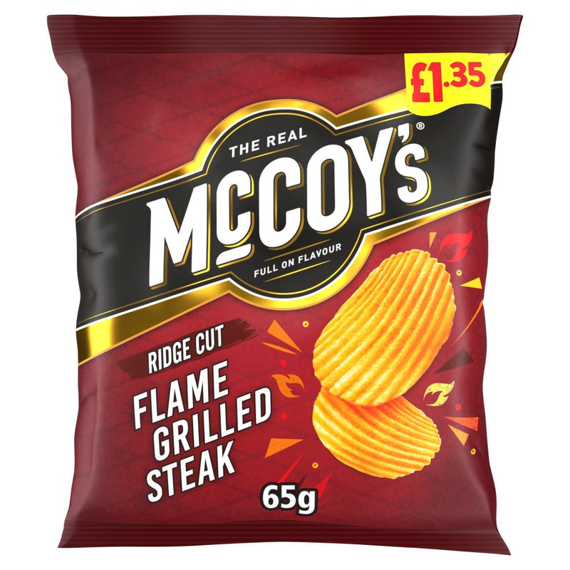 McCoy's Flame Grilled Steak Crisps 65g with PMP