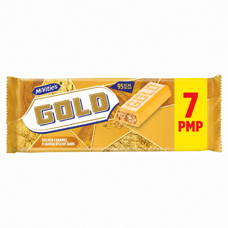 McVitie's Gold 7 Golden Caramel Flavour Biscuit Bars 