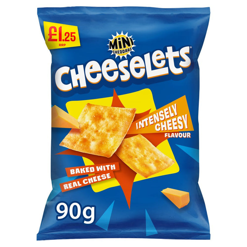 Mini Cheddars Cheeselets Intensely Cheesy Flavour 90g Bag