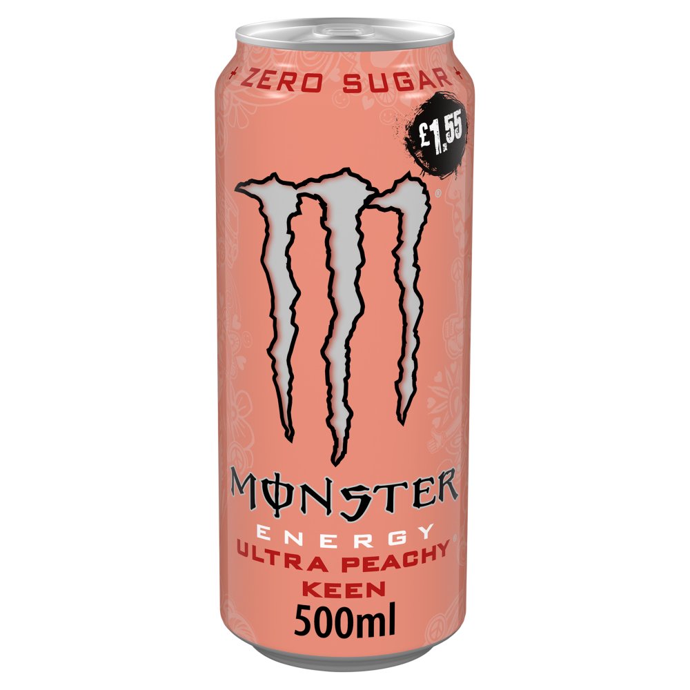 Monster Energy Drink Ultra Peachy Keen Zero Sugar 500ml (Case of 12 ...