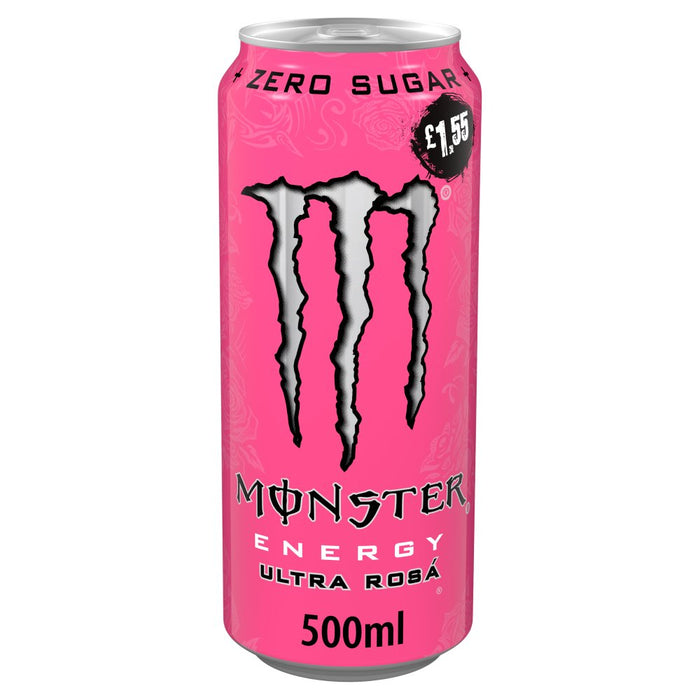 Monster Energy Drink Ultra Rosa Zero Sugar 500ml (Case of 12)