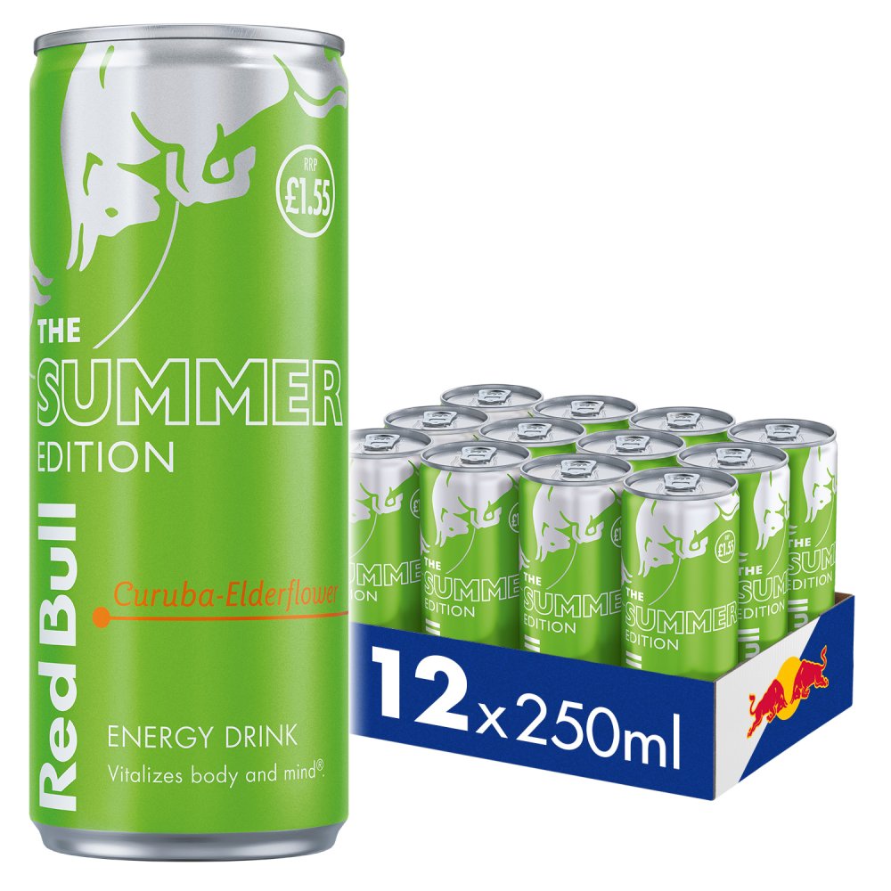 Red Bull Energy Drink Summer Edition Curuba And Elderflower 250ml Case — 