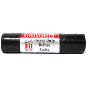 Roll of Stronghold heavy-duty refuse sacks on a white background