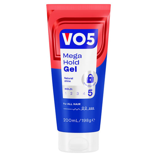 VO5 Mega Hold Gel 200ml in red and blue colour