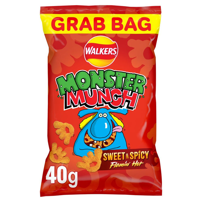 Walkers Monster Munch Sweet & Spicy Snacks Crisps 40g (Box of 35)