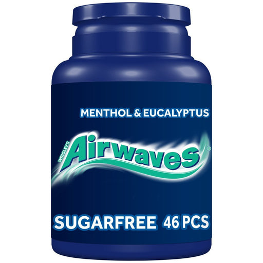Airwaves Menthol & Eucalyptus Sugar Free Chewing Gum Bottle 46 Pieces (Case of 6) - BritishGram.com