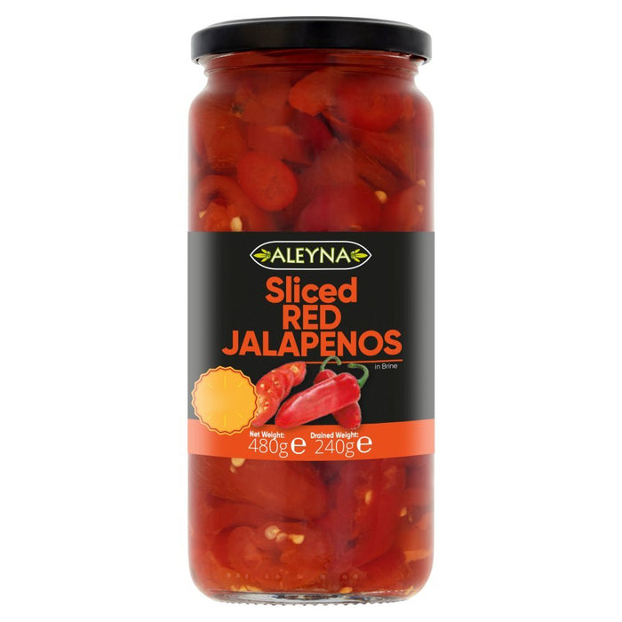 Aleyna Sliced Red Jalapenos 480g (Case of 6) - BritishGram.com