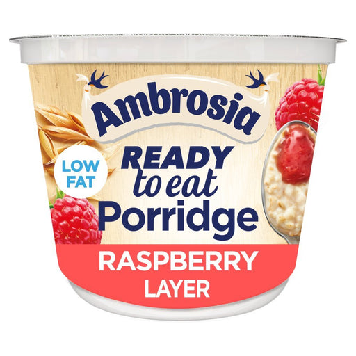 Ambrosia Ready to Eat Porridge Pot with Raspberry Layer PMP 210g (Case of 6) - BritishGram.com
