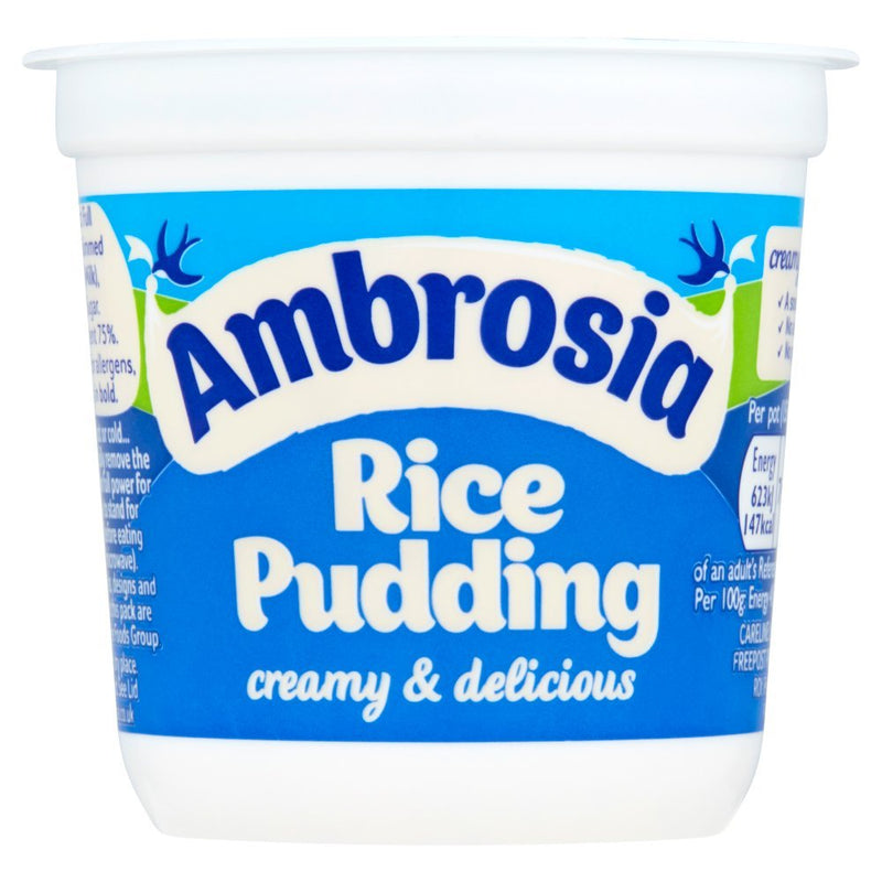 Ambrosia Ready To Eat Rice Pudding Pot 150g (Case of 6) - BritishGram.com