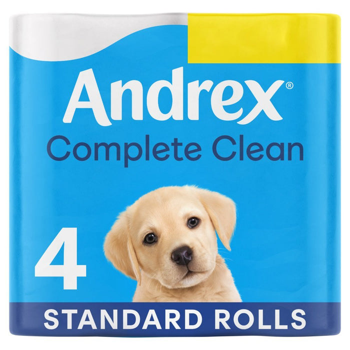 Andrex Complete Clean Toilet Tissues 4 Rolls - BritishGram.com