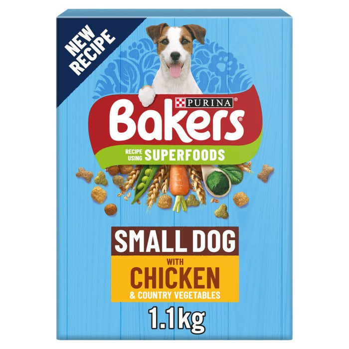 BAKERS Small Dog Chicken with Vegetables Dry Dog Food 1.1kg - BritishGram.com