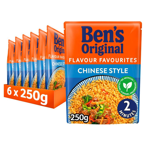 Bens Original Chinese Style Microwave Rice 250g (Case of 6) - BritishGram.com