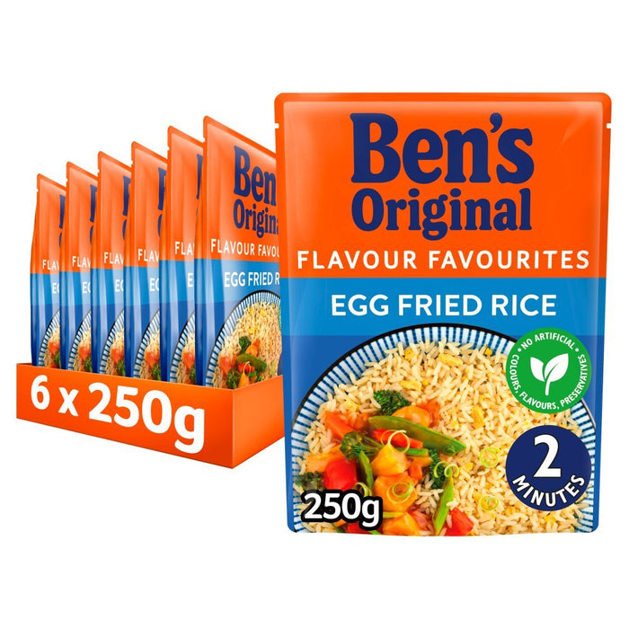 Bens Original Egg Fried Microwave Rice 250g (Box of 6) - BritishGram.com