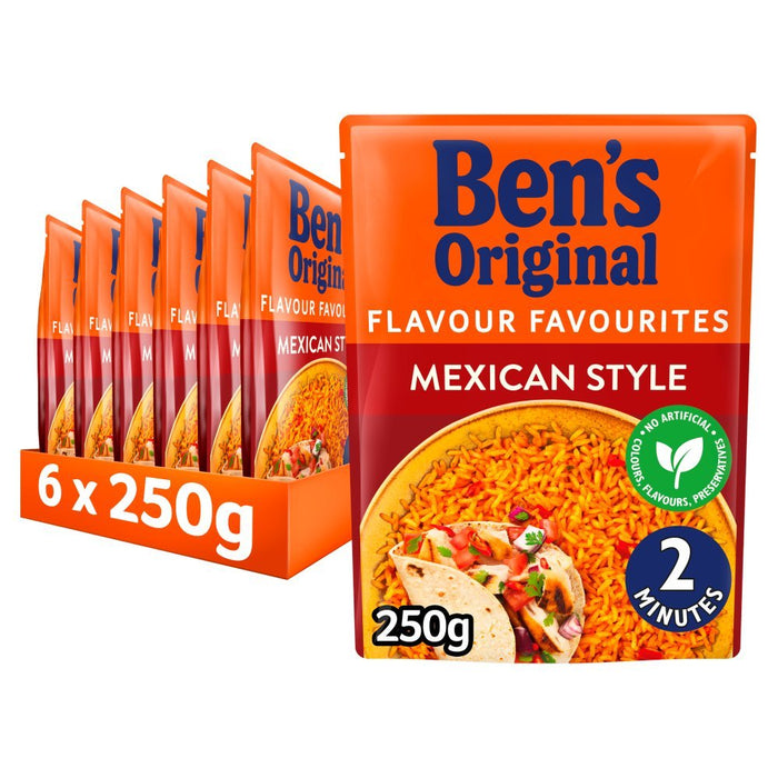 Bens Original Mexican Style Microwave Rice 250g (Case of 6) - BritishGram.com