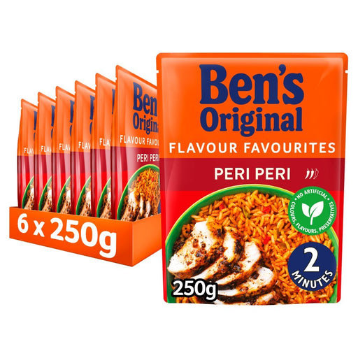 Bens Original Peri Peri Microwave Rice 250g (Case of 6) - BritishGram.com