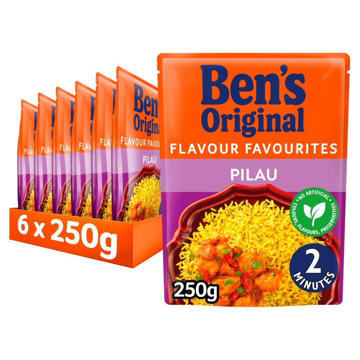 Bens Original Pilau Microwave Rice 250g (Case of 6) - BritishGram.com