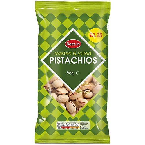 Bestin Roasted Pistachios 55g (Case of 12) - BritishGram.com