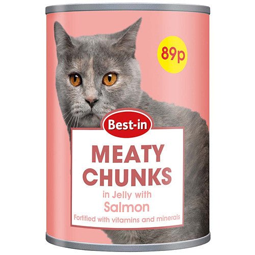 Bestone Meaty Chunks in Jelly Salmon 400g (Case of 12) - BritishGram.com