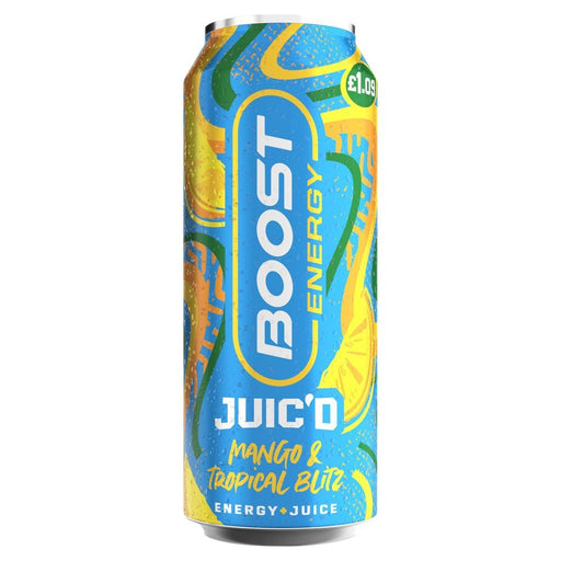 Boost Energy Juic'd Mango & Tropical Blitz PMP 500ml (Case of 12) - BritishGram.com