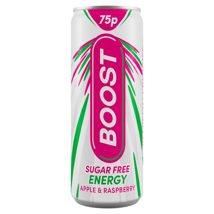 Boost Sugar Free Energy Apple & Raspberry PMP 250ml (Case of 24) - BritishGram.com