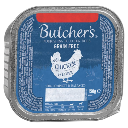 Butcher's Nourishing Food for Dogs with Chicken & Liver PMP 150g (Case of 12) - BritishGram.com
