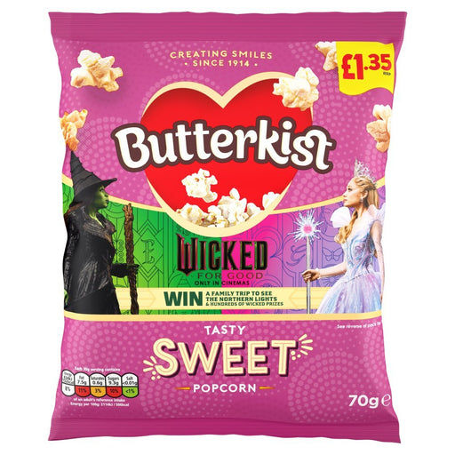 Butterkist Sweet Popcorn PMP 70g (Case of 15) - BritishGram.com